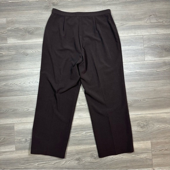 Kim Rogers Trouser Pants Brown Size 14 Stretch Work Slacks Wide Leg Career - Picture 4 of 6